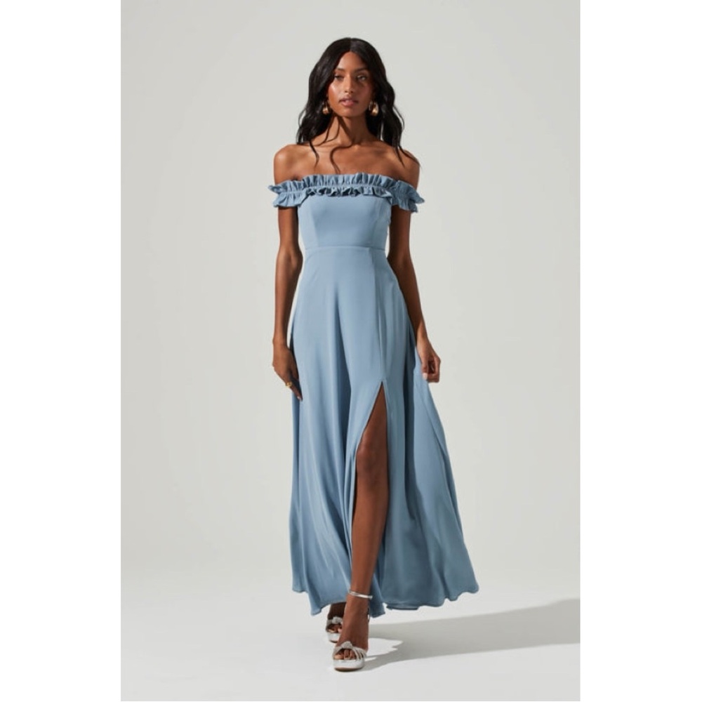 ASTR the Label: Venetia Off Shoulder Ruffle Trim Maxi